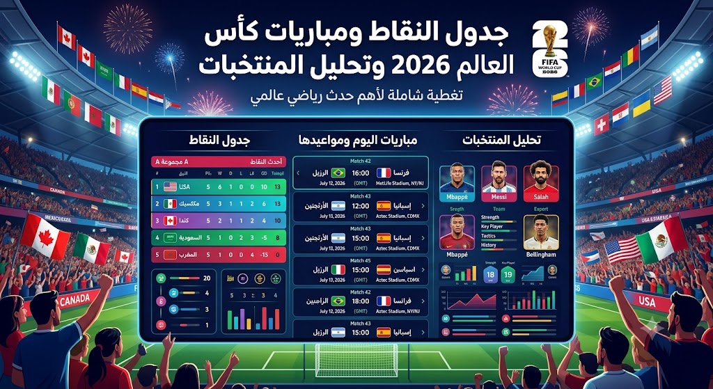 جدول النقاط ومباريات كأس العالم 2026 وتحليل المنتخبات